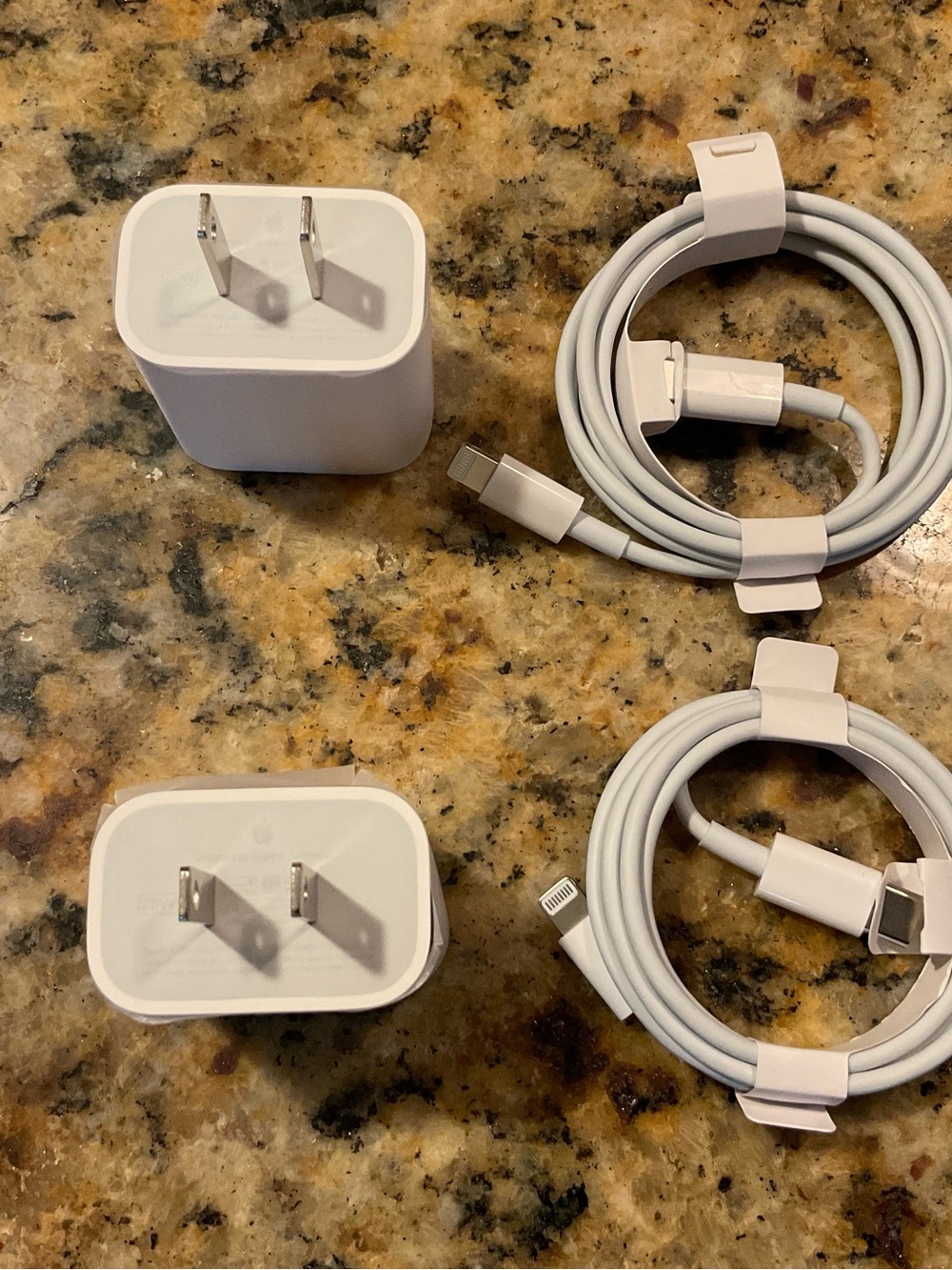 Lot of two (2) Apple IPhone 20w fast lightning chargers NEW